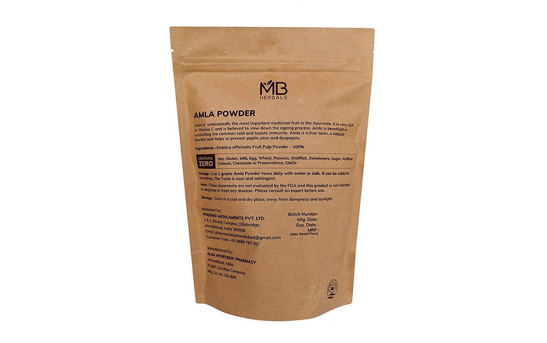 MB Herbals Amla Powder    Pack  227 grams